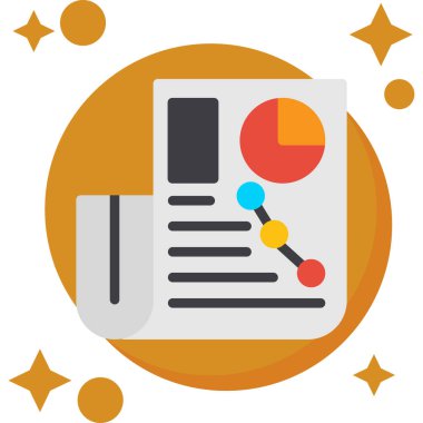 iş grafiği simgesi, vektör illüstrasyonu