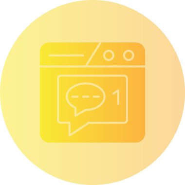 bir ileti simgesi ile konuşma balonu