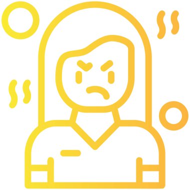 Kızgın simge vektör illüstrasyonu