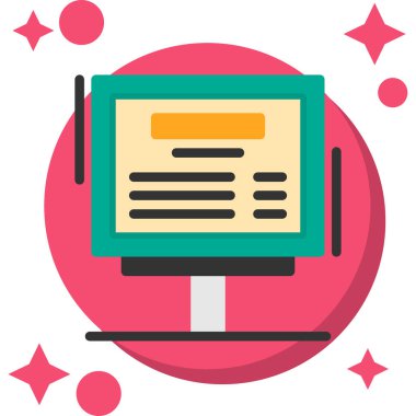 Çevrimiçi eğitim vektörü simgesi