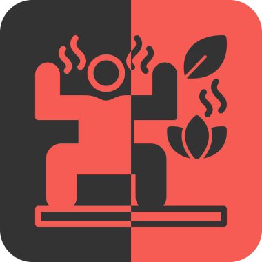 Sıcak içecek. Web simgesi basit illüstrasyon