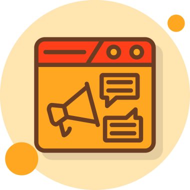 Konuşmacı. Web simgesi basit illüstrasyon