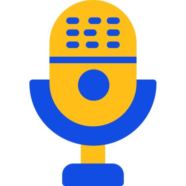 Mikrofon. Web simgesi basit illüstrasyon