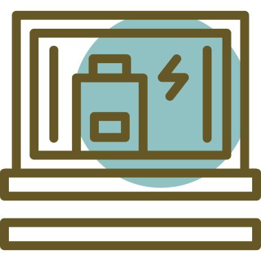 Pil. Web simgesi basit illüstrasyon