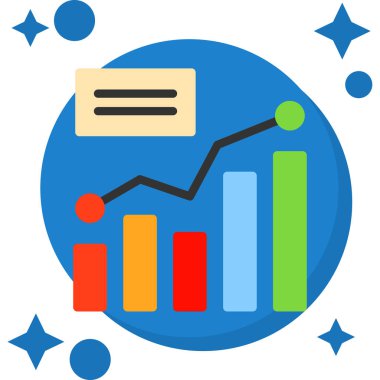 Grafik çizelgesi vektör simgesi - taslak biçimi