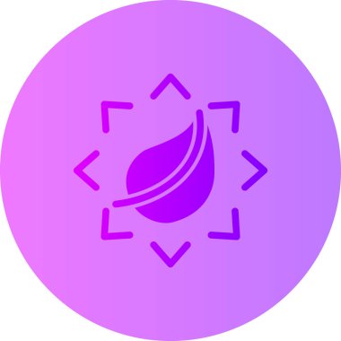 Bir çiçek simgesinin vektör illüstrasyonu