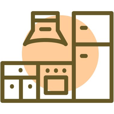 kahve makinesi ikon vektör illüstrasyonu