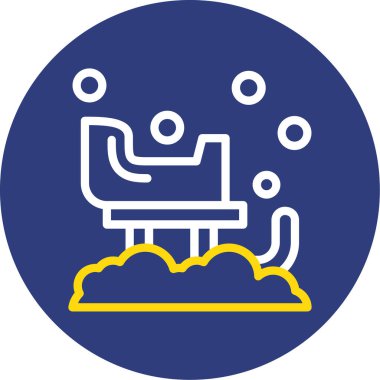 Sandalye simgesinin vektör illüstrasyonu