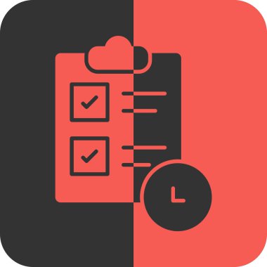 Kontrol listesi simgesi, vektör illüstrasyonu