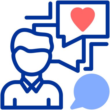 Konuş. Web simgesi basit illüstrasyon