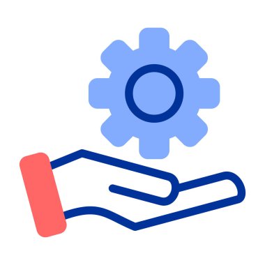 Teçhizatlı el. Basit vektör simgesi