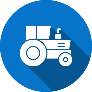 Modern b 'nin vektör illüstrasyonunda traktörün eksik simgesi