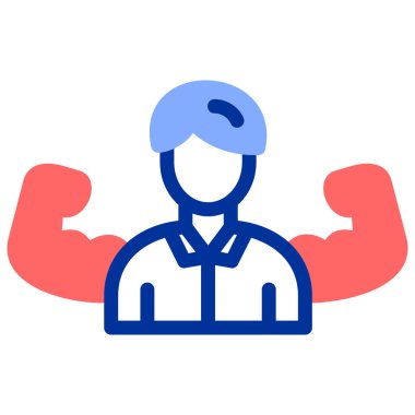 güçlü adam vektör simgesi.