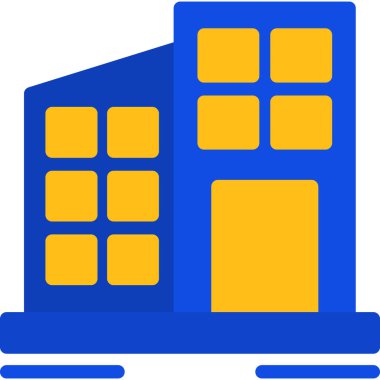 bina inşaat evi simgesi - taslak biçimi