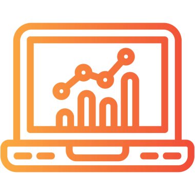 iş grafiği ikon vektör illüstrasyonu