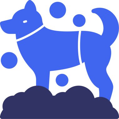 Hayvan köpek besleme simgesi - taslak biçiminde