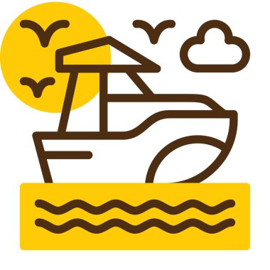 tekne ikonu vektör illüstrasyonu