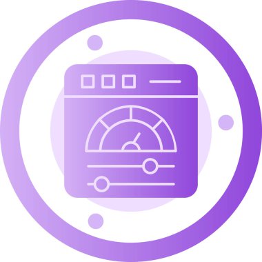 Araba hız göstergesi. Web simgesi basit illüstrasyon