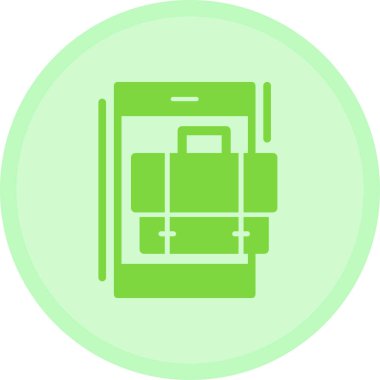 Sırt çantası modern simge, vektör illüstrasyonu