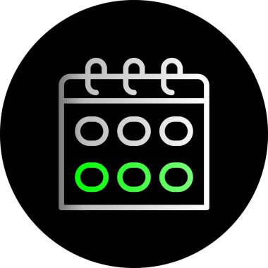 Takvim Simgesi Soyut Arka Gruplamada İzole Edildi