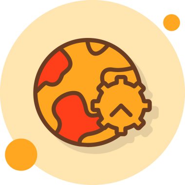 Dünya gezegeni. Basit resimleme