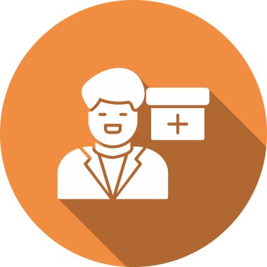 doktor simgesi, vektör illüstrasyonu