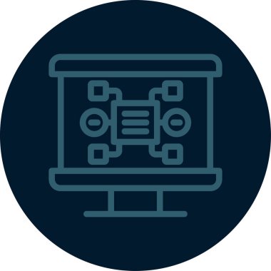 Modern eğitim ikonunun vektör illüstrasyonu