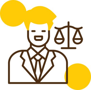 Yargıç. Web simgesi basit illüstrasyon