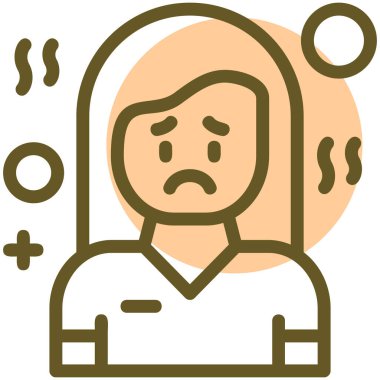 Üzgün adam. Web simgesi illüstrasyonu