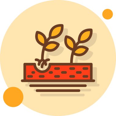 Bahçıvanlık. Web simgesi basit illüstrasyon