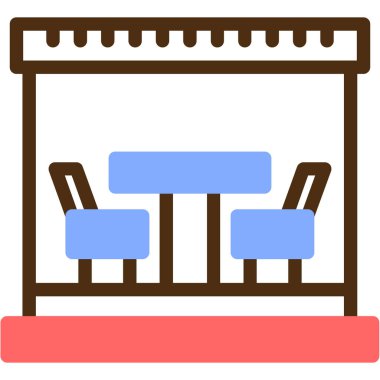 Mobilya. Web simgesi basit illüstrasyon