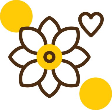 çiçek simgesi vektör illüstrasyonu