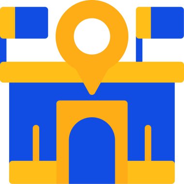 harita simgesi vektör illüstrasyonu