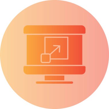 Bilgisayar. Web simgesi basit illüstrasyon