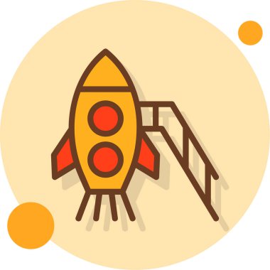 Roket. Web simgesi basit tasarım