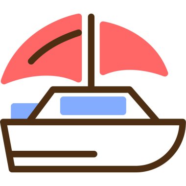 Tekne. Web simgesi basit illüstrasyon