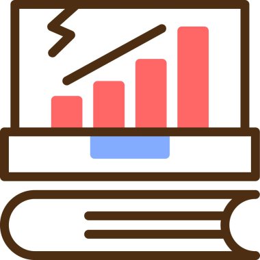 iş grafiği simgesi, vektör illüstrasyonu