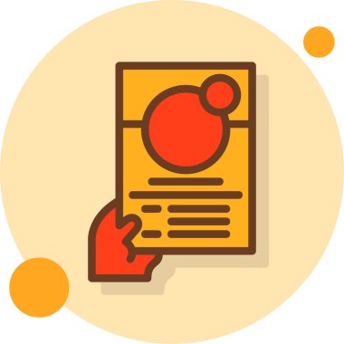 Belge modern simgesinin vektör illüstrasyonu