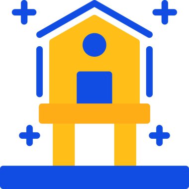 Kiliseye. Web simgesi basit illüstrasyon