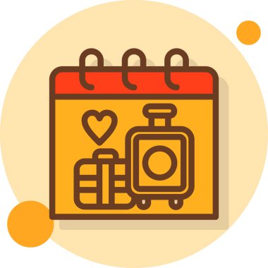 Takvim simgesi vektör illüstrasyonu