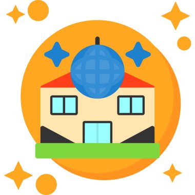 apartman binası simgesi düz stil