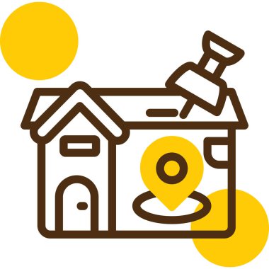 Ev. Web simgesi basit illüstrasyon