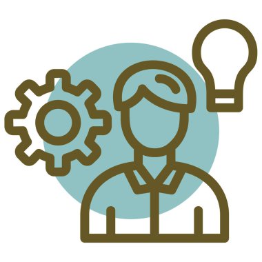 İş fikri. Web simgesi basit illüstrasyon