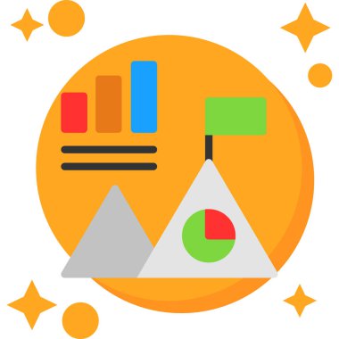 İş ve finans simgesinin vektör illüstrasyonu