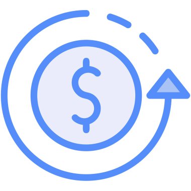 Para için. Web simgesi basit illüstrasyon