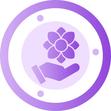 Çiçek. Web simgesi basit illüstrasyon