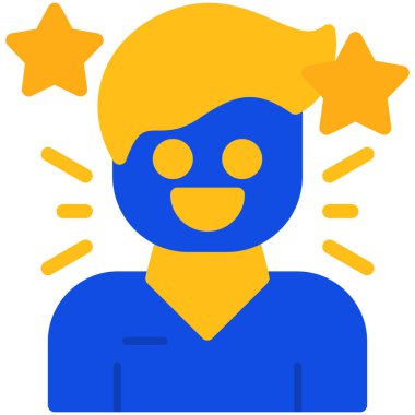 Avatar man simgesi vektör illüstrasyonu