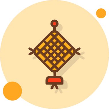 Çin Yeni Yıl ikonunun Çin tarzında vektör illüstrasyonu.