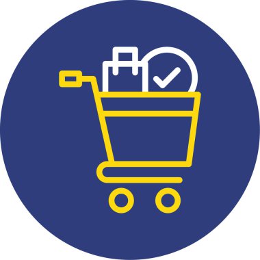 Alışveriş arabası. Web simgesi basit illüstrasyon