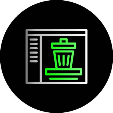 Çöp kutusu simgesi modaya uygun izole edilmiş arkaplan